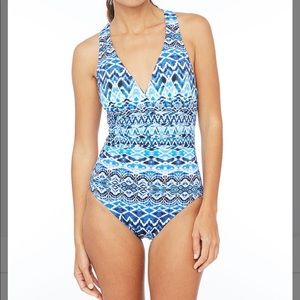 Blue Oasis Ikat One Piece